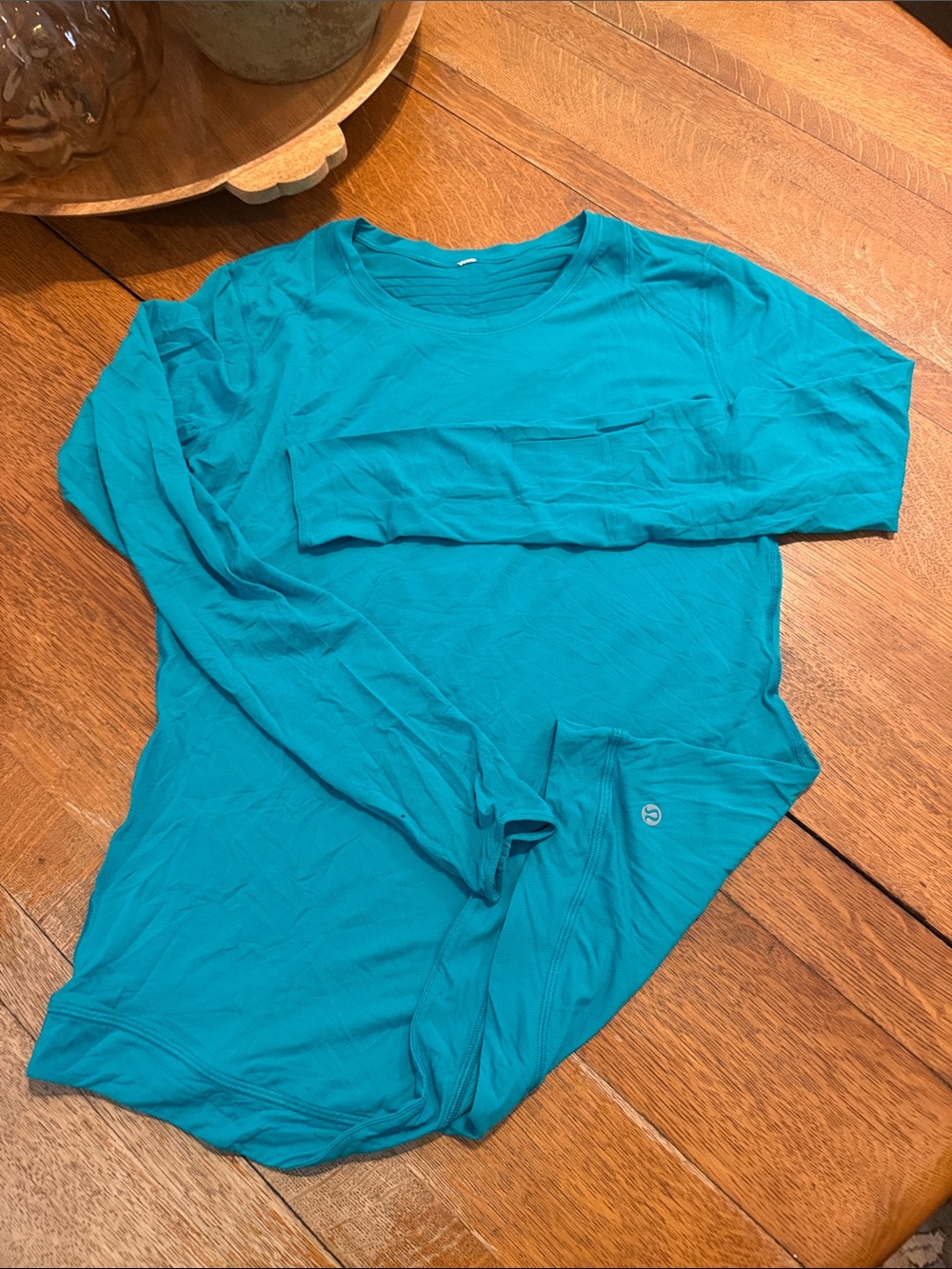 Lululemon Teal Long-Sleeve Performance Shirt